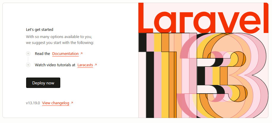 Laravel Welcome Screen